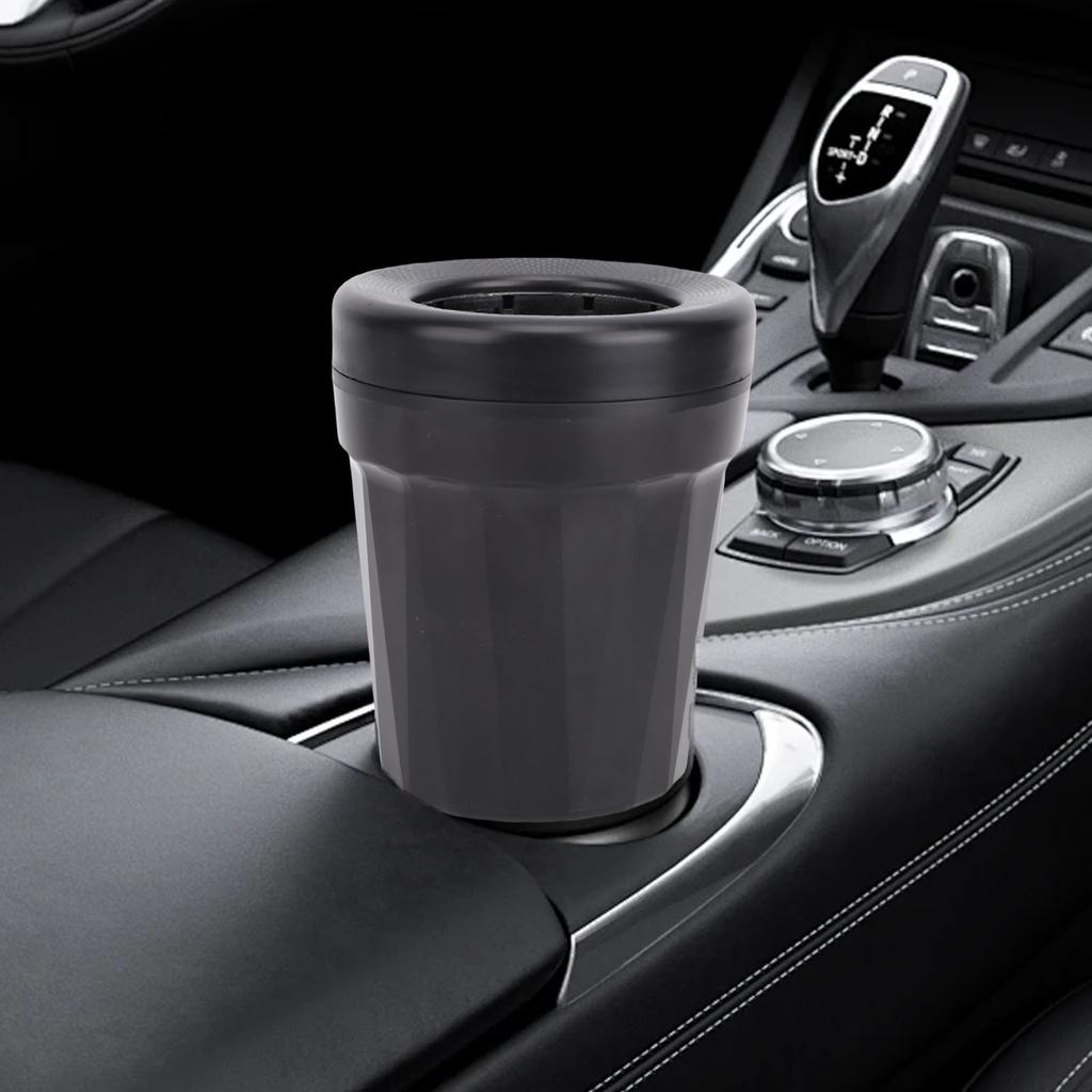 Mini Car Trash Can ABS Plastic Small Garbage Container for Center Console Door Storage Box Home Desk