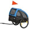 PawHut Foldable Dog Trailer with Mesh-Fenster Reflectors Safety Flag Carrier Wheels for Dogs Up To 20 Kg 138x70x89 Cm Blue