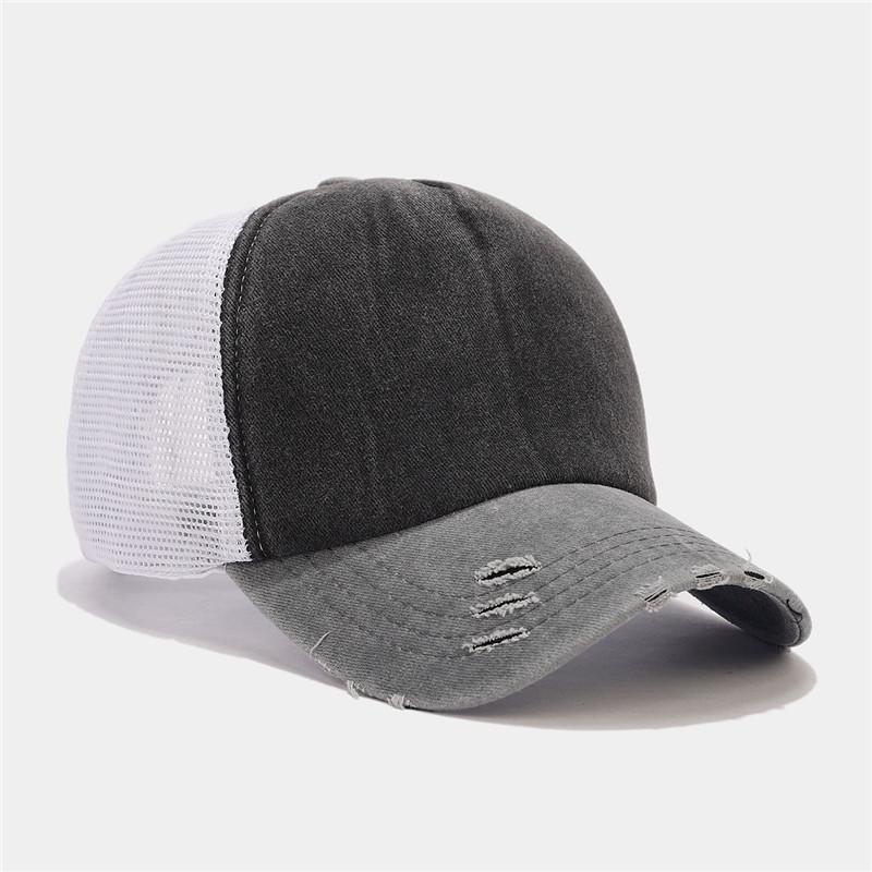2024 Summer Cotton Solid Color Casquette Baseball Cap Adjustable Breathable Mesh Outdoor Snapback Hats for Men and Women 01