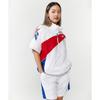 Reebok Stand Collar Color Block Short Sleeve Windbreaker Unisex Jackets White REJU4EA51WT