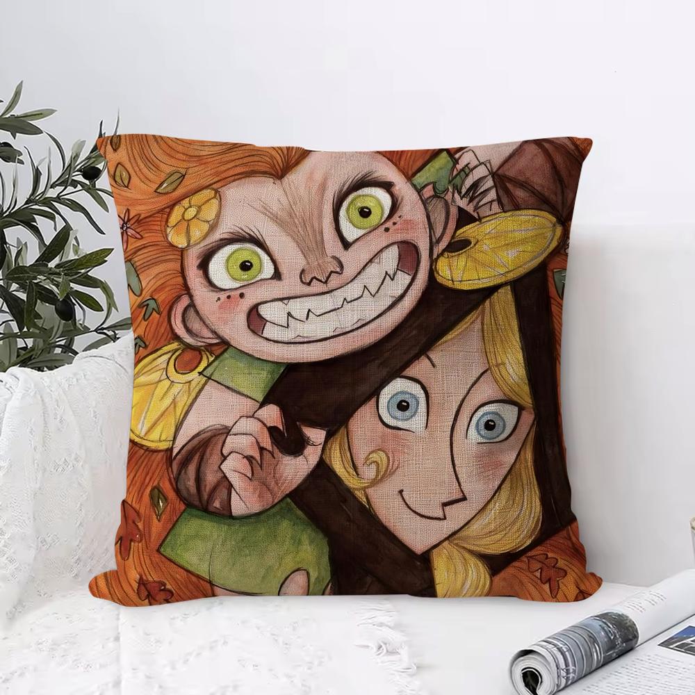 Ireland WWolfwalkers Cushion Cover Eco Linen Pillow Case DoubleSided Print Breathable Durable Zipper Home Decor Gift
