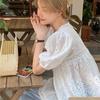 2025 Summer Women's White Puff-Sleeve Lace Blouse – Versatile Short-Sleeve Hollow-Out Design