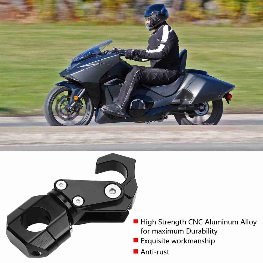 22mm Unversal Motorcycle Handlebar Hook for Honda Kawasaki Yamaha Suzuki (Black)