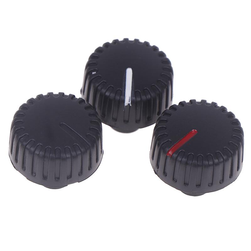 5Pcs Plastic Long Handle Knob Stripes Black Cap 20×18MM Potentiometer Encoder Switch Knob Plum Flower Shaft Inner Hole 6MM