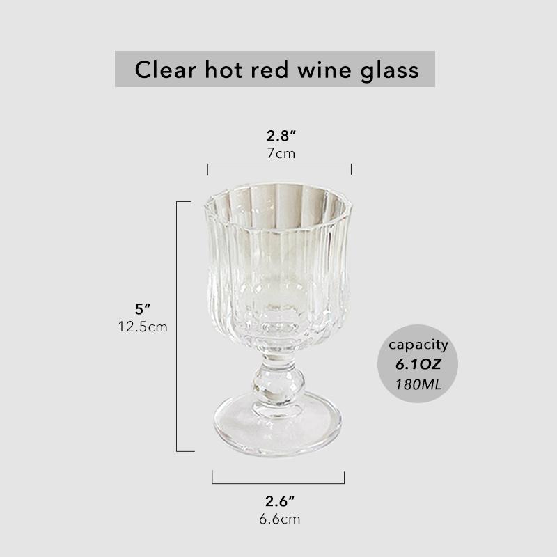 Staré módne poháre Pohár na horúce červené víno Elegantné sklenené poháre na svadobnú hostinu do domáceho baru 1PC Vintage poháre na pitie