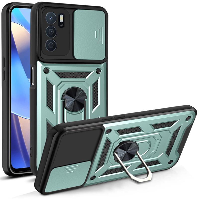 For Oppo A16 6.52 Case Car Magnetic Ring Shockproof Armor Phone Case for Oppo A16s A 16 S OppoA16 CPH2269 Stand Holder Cover