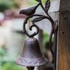 Rustic Cast Iron Bird Doorbell Metal Dinner Bell European Style Birdhand Rattles  Yard