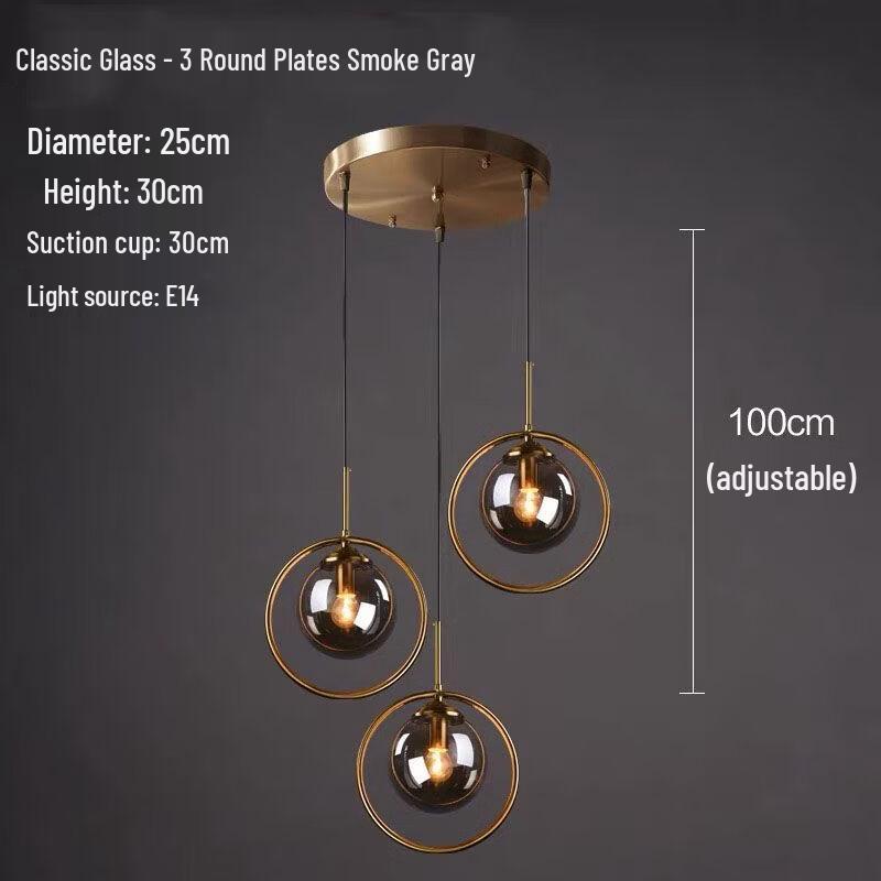 oeny Nordic Glass Sphere Pendant Light
