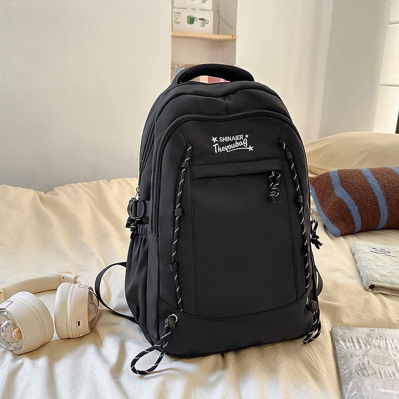 Schoolbag Korean version of college style large-capacity backpack high value lightweight leisure travel backpack junior high school student schoolbag