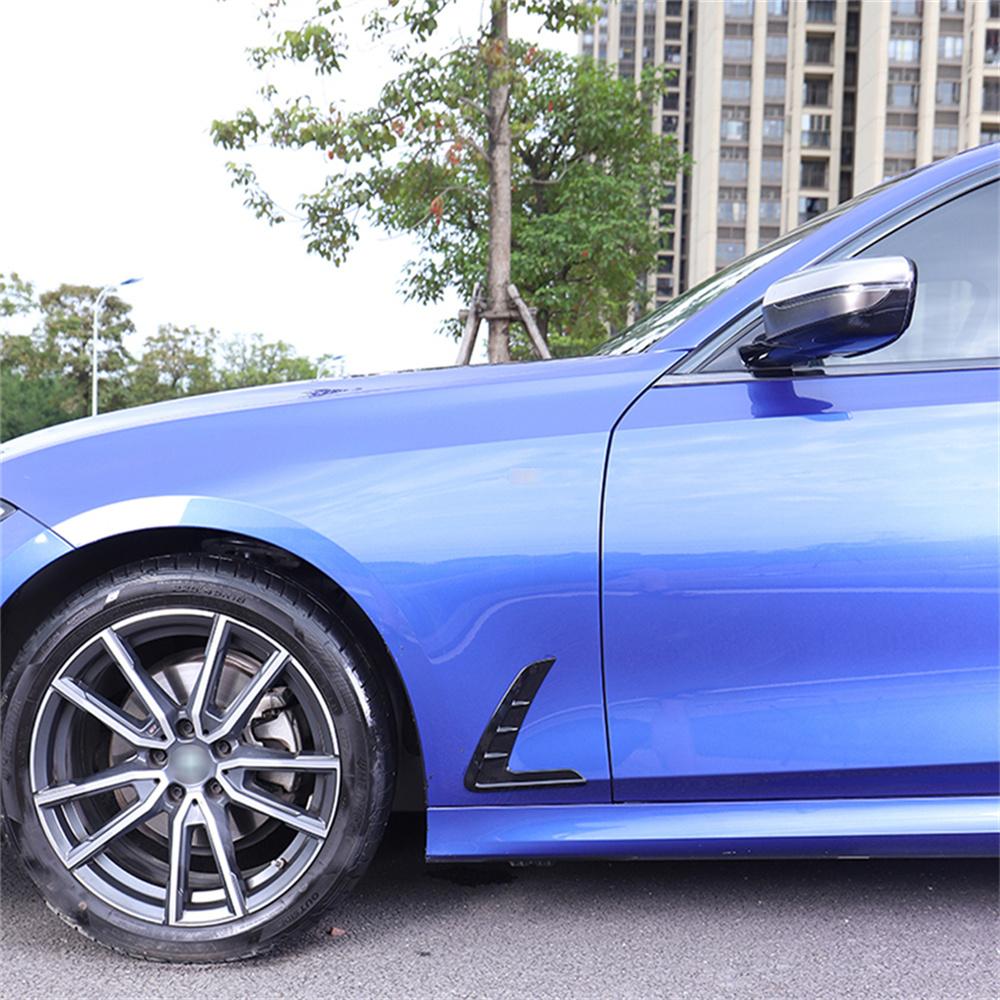 Car Side Body Outlet Cover Trim Carbon Fiber Look For Bmw 3 Series G20 2020-2021