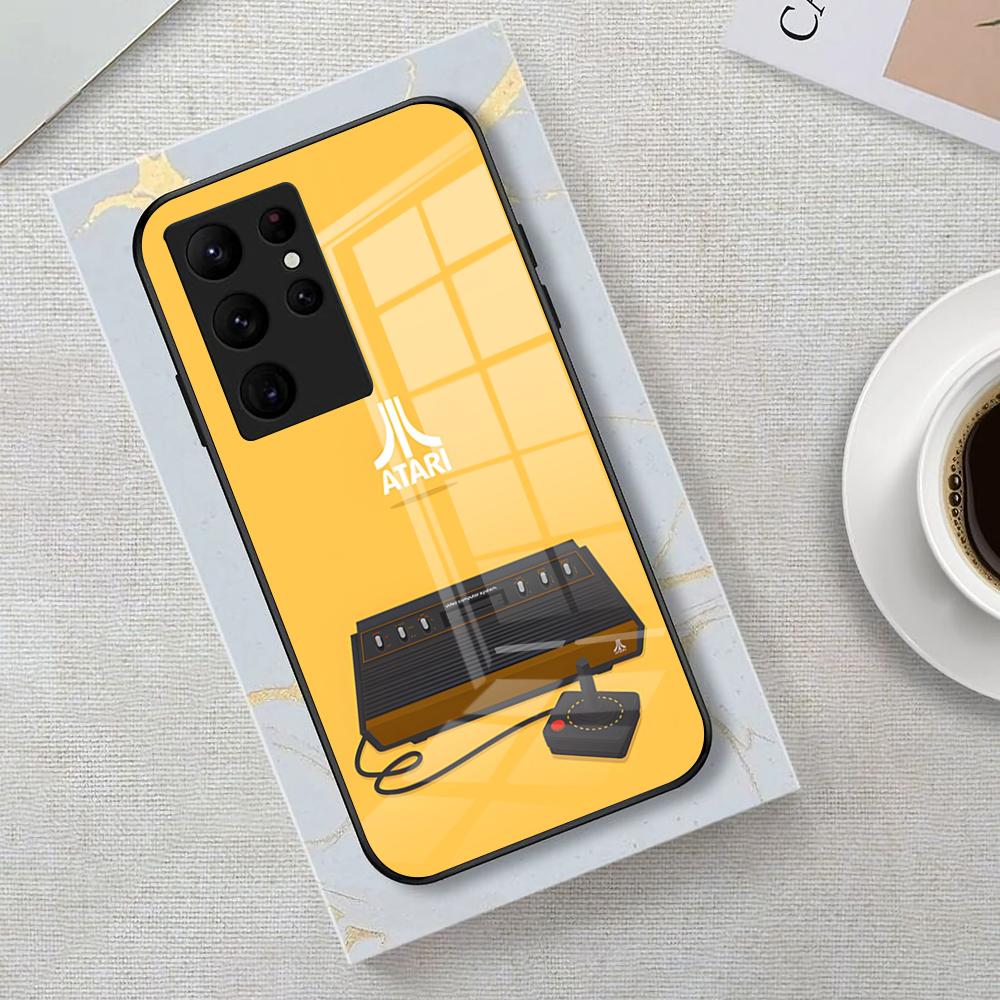 Game Atari Phone Case For Samsung S26 S25 Edge Ultra 23 22 21 20 Ultra Plus S24 Fe Glass Cover