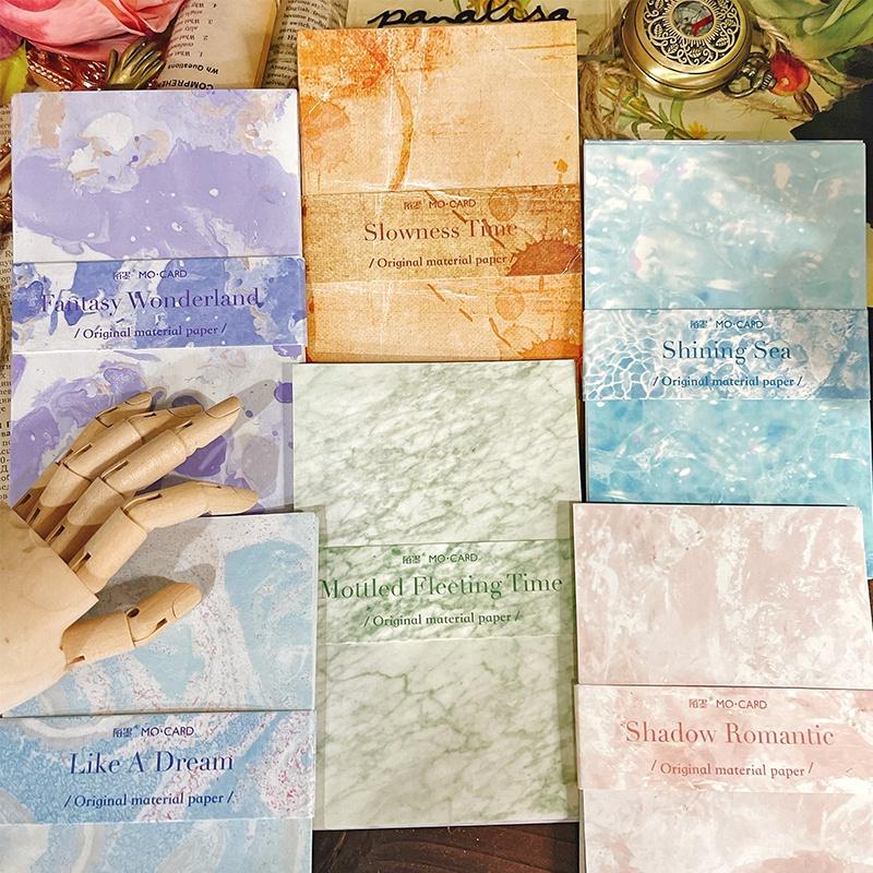 6 Style 30pcs Rainbow Color Printed Texture Scrapbooking Background Paper Pack Handmade Craft Paper DIY Card Paper