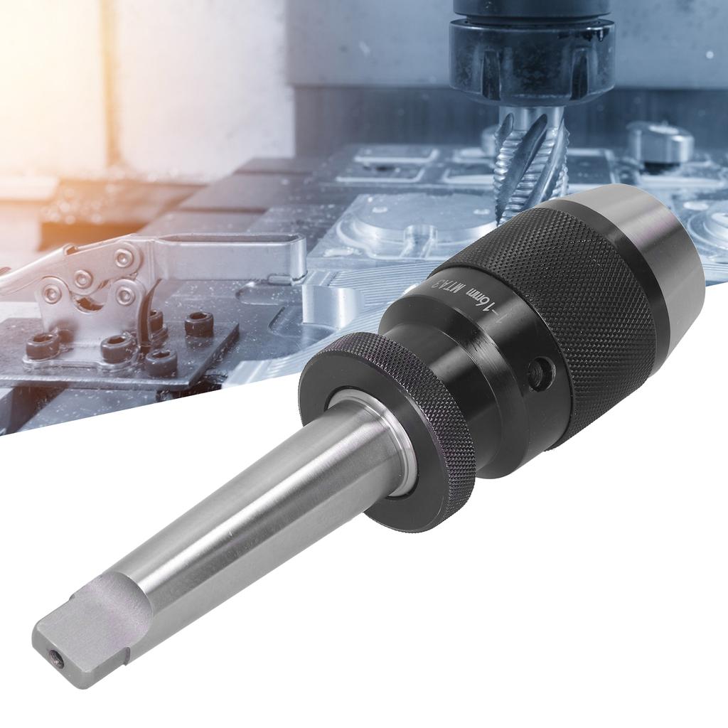 Bohrfutter Integriert Schlüssellos Selbstspannend Geradschaft MT Morse Drehmaschinen Handwerkzeuge 116mmMTA7