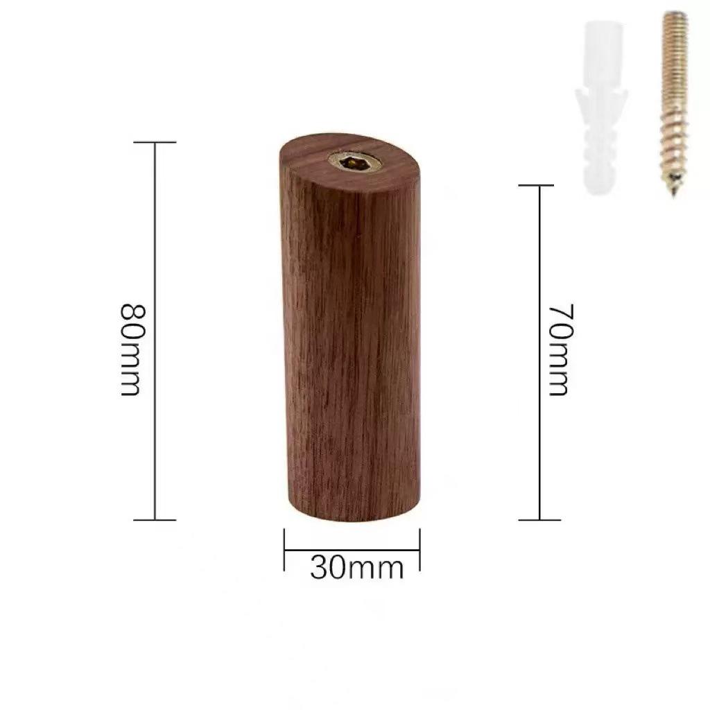 Walnut Solid Wood Coat & Hat Hook: Original Finish