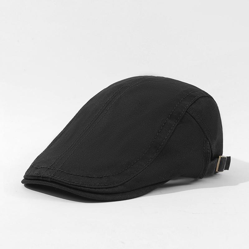 

Trendy Hong Kong-Style Retro Newsboy Cap - Minimalist Unisex Spring Fashion Beret One Size (55-58cm)
