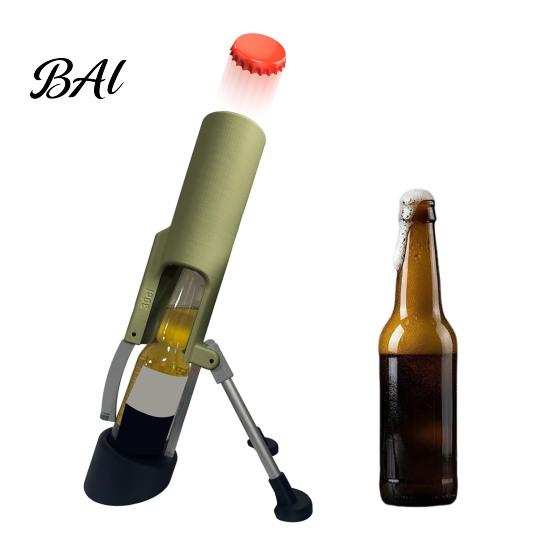 Fun Beer Opener Mortar Bottle Automatic Mechanical Fast Smooth 12oz One-Hand Operation Cap Remover for Home Bar Parties BBQ Gatherings Barbecue