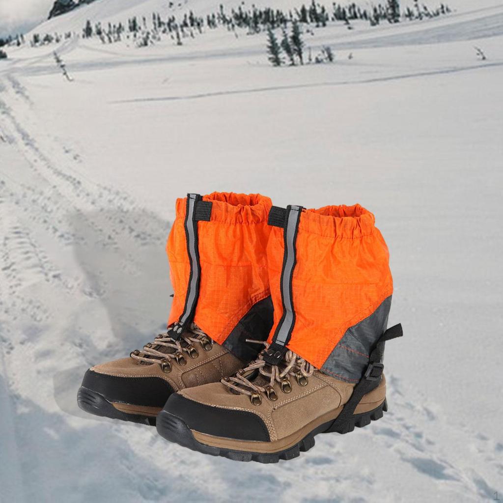 Leg Covers for Mountaineering Wear Resistant with Shoelace Hook Sleeves Protection Running
