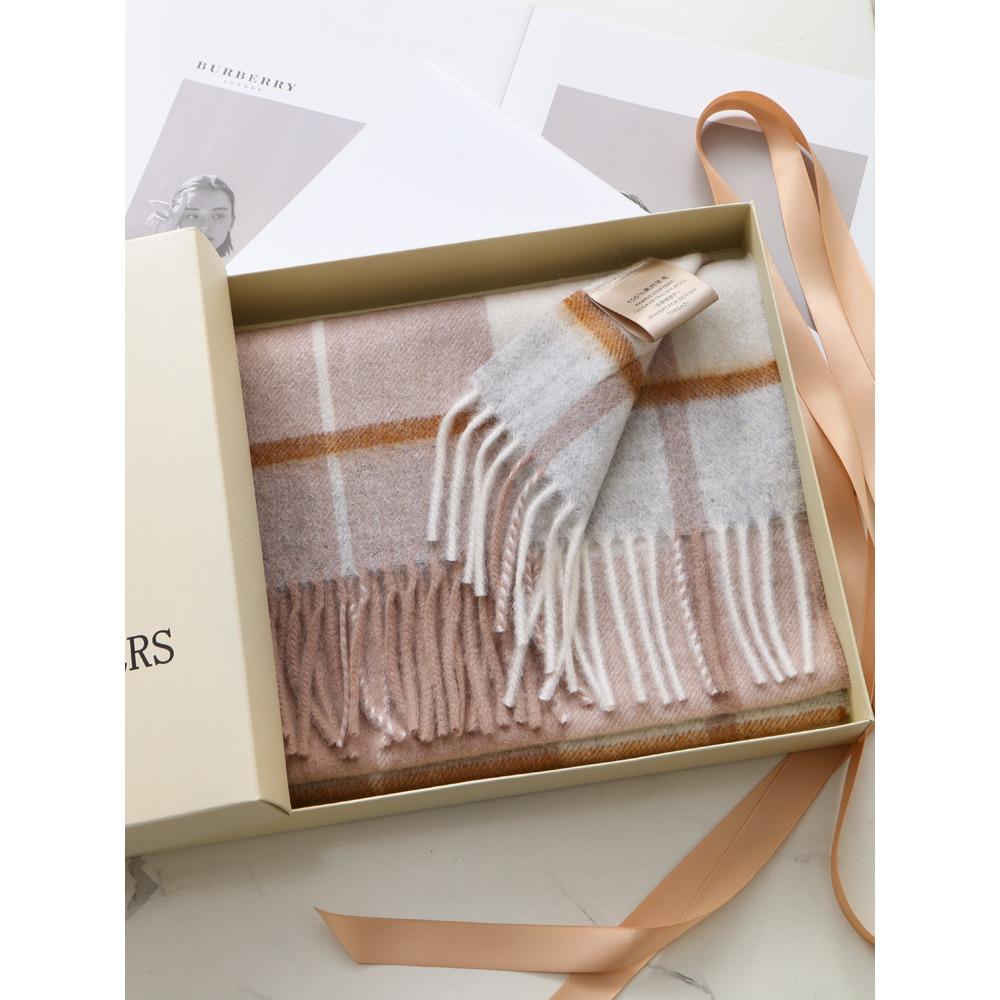 Лучшие товары в Великобритании 100% шерстяной клетчатый шарф женский зимний студенческий — фото 35