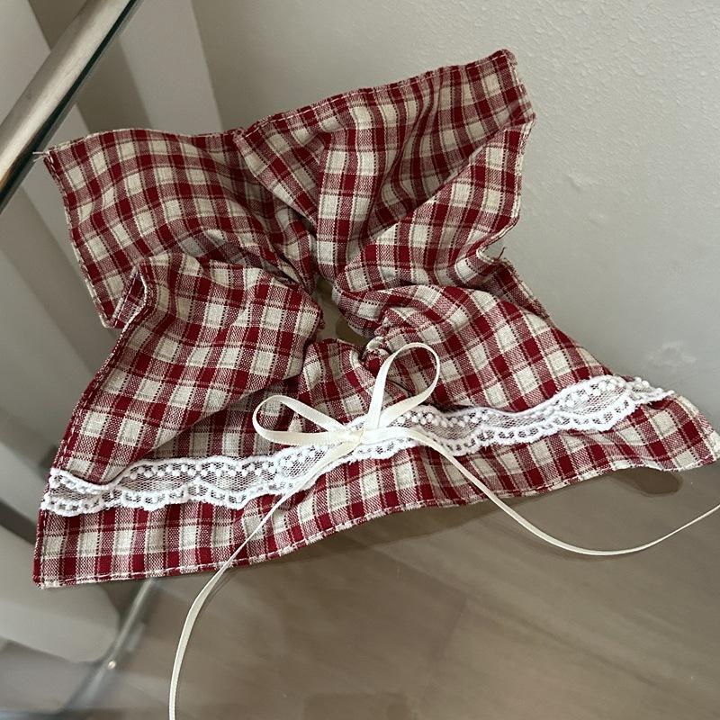 2025 New High-end Simple Bow Satin Large Intestine Ring Headdress Bridal Hair Ring Women's Temperament Accessories