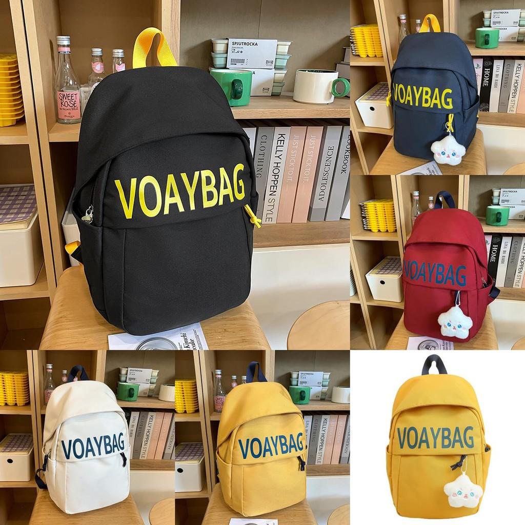 Nylon College Student Backpack With Letter Print Design And Comfort For Daily Use