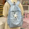 Schoolbag star schoolbag women's new large capacity cute high school student lightweight ins backpack simple student backpack