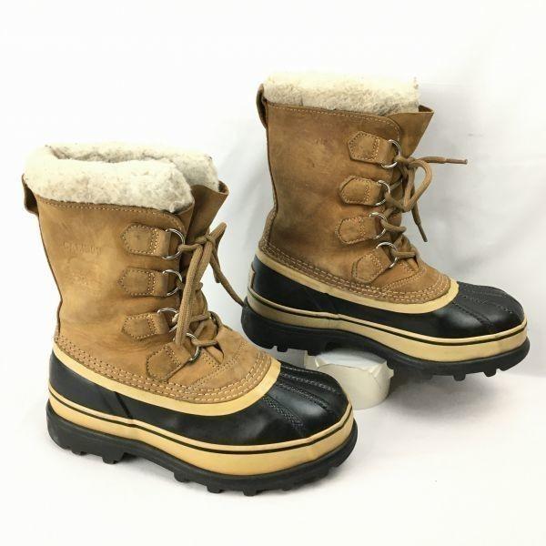 SOREL Caribou Premium Snow Boots Lined Brown size 23.5(USED)