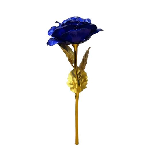 Trandafir Artificial cu Folie de Aur pentru Decor de Masă, Trandafir Mic Etern Placat cu Folie, Cadou pentru Nuntă, Ziua Îndrăgostiților, Petrecere