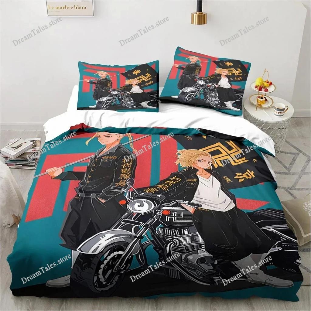 Anime Tokyo Revengers Ryuguuji Ken Sano Manjiro Duvet Cover Cartoon Bedding Sets Bed Set Quilt Comforter Covers Luxury Gift741