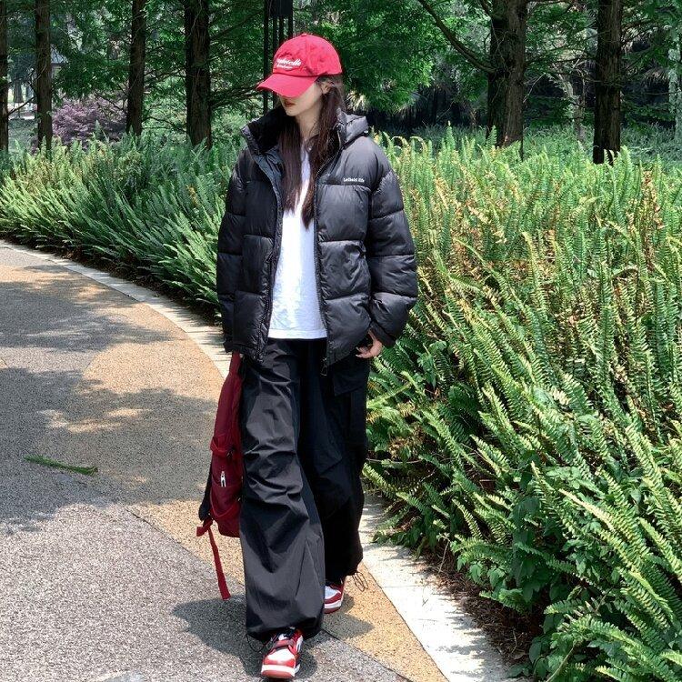 Unisex Short Hooded Winter Jacket with Big Pockets