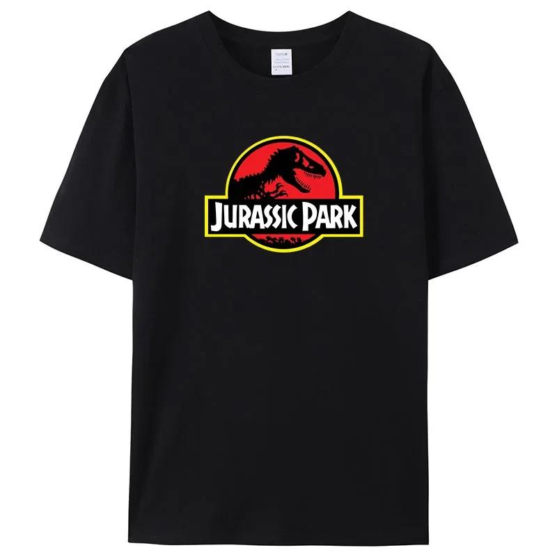 Jurassic Park T-shirt Men's 100% cotton printed T-shirt Casual funny top Jurassic World T-shirt Short sleeve cool T-shirt