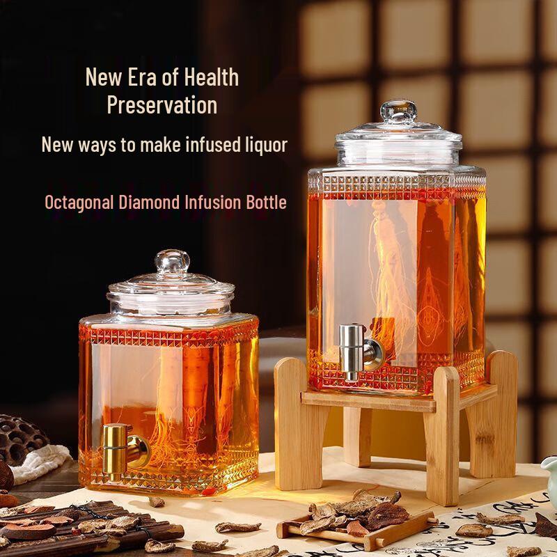 Xi Yao Glass Fermentation Jar with Stainless Steel Faucet