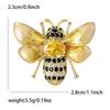 Crystal Honeybee Brooch Pin Rhinestone Bee Brooches Gold Tone Jewelry Gift Party