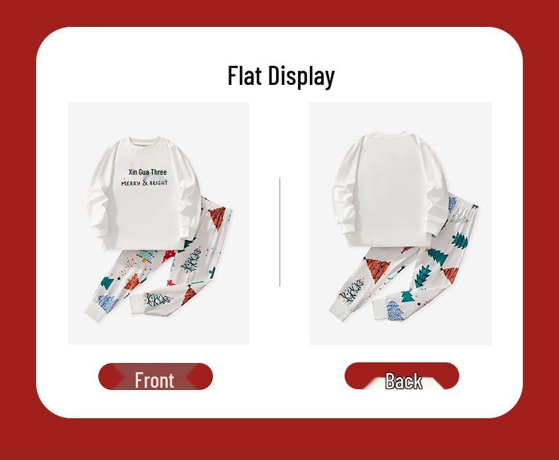 Ensemble Pyjama de Noël Automne/Hiver pour Enfants - Haut à Manches Longues & Pantalon avec Imprimé Dessin Animé