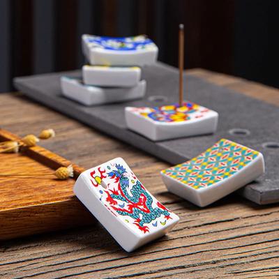 1pc Japanese Blossom Incense Burner Home Ceramic Decor Stick Holder Aromatherapy Censer Office Teahouse Ornament