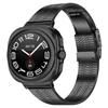 Watch Band For Samsung Galaxy Watch8 44mm/40mm/Watch8 Classic 46mm 5-Bead Black Stainless Steel Strap