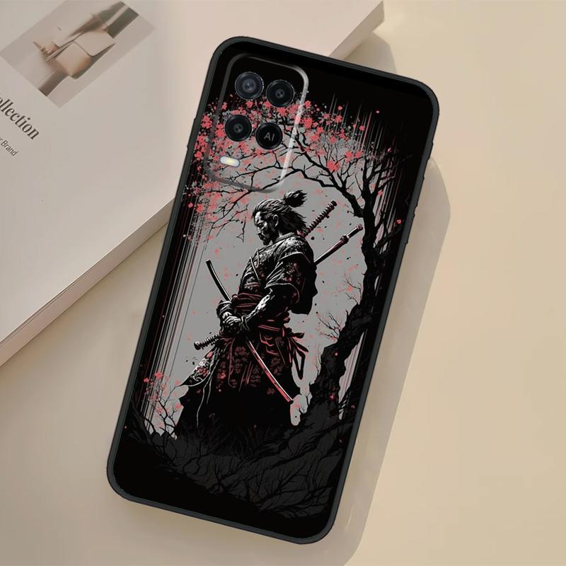 Japan Ninja Samurai Red Sun Case For Oppo A76 A96 A16 A17 A18 A60 A80 A40 A38 A58 A78 A98 A94 A74 A54 A15 A57 A77 A5 Pro