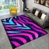 3D-Teppich mit buntem Zebra-Muster, Teppich für Wohnzimmer, Schlafzimmer, Sofa, Büro, Fußmatte, Dekoration, rutschfeste Bodenmatte für Kinder