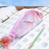 Cute Simulation Fish-Shaped Pencil Case Novelty Coin Purse Stationery Bag School Office Supplies Gift for Boys Girls