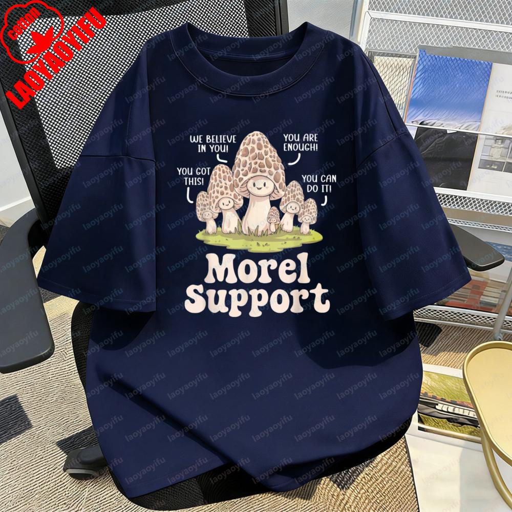Orso Fungo e Fantasia Testuale Stile Casual T-shirt in Cotone Estate Retro Carina Moda Tendenza Maglietta Vestiti Kawaii Vestiti per Donne