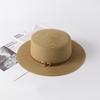 Wide Brim Sunscreen Straw Hats for Women Summer Flat Top Jazz Cowboy Caps Travel Beach Lady Girl Sun Protection Panama Hats