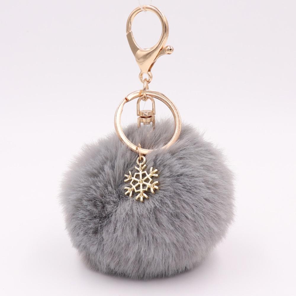 Bag Charm Pompom Pendant Fluffy Plush Ball Keyring Fashion Fur Ball Key Chain  Women Girls