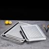 Stainless Steel Perforated Rectangular Serving Tray