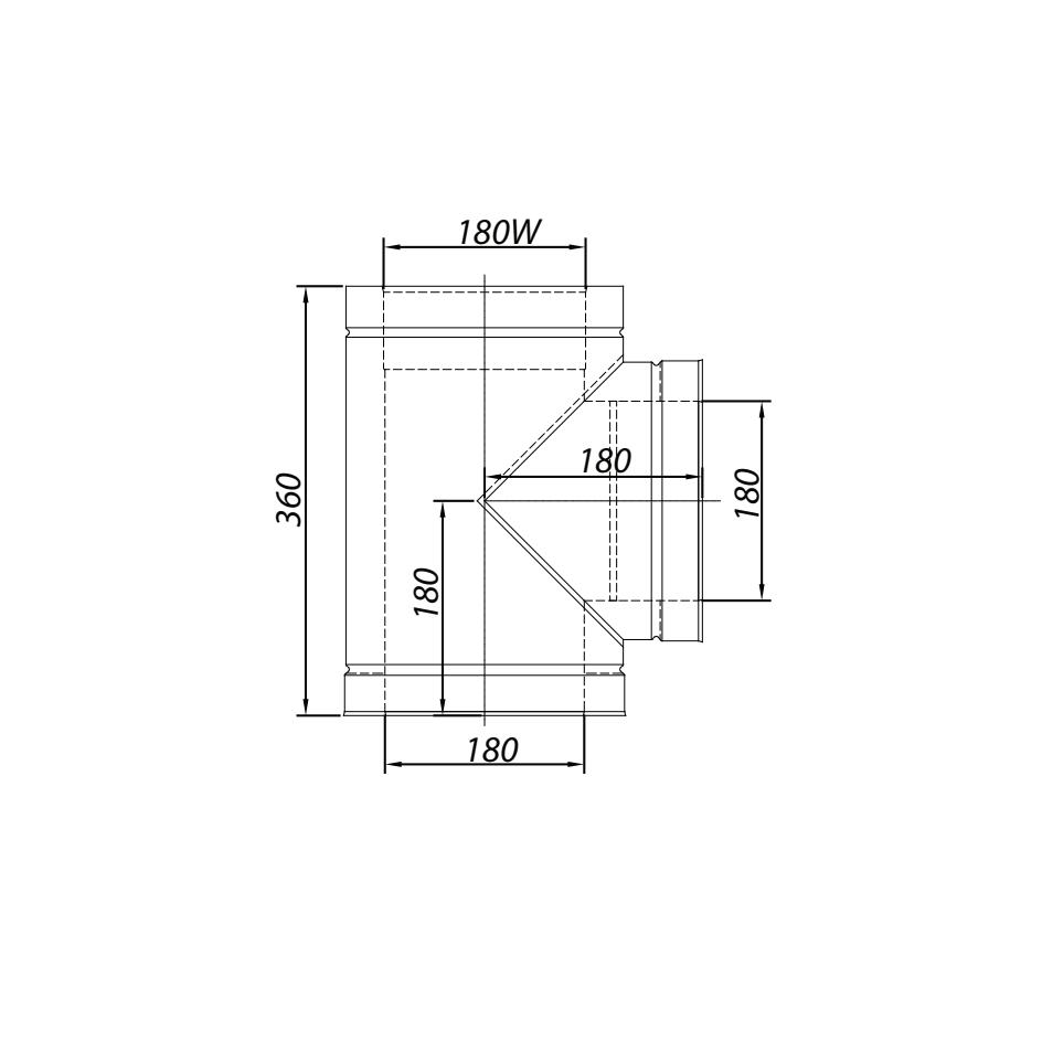 ADAM DW T-piece 90° Fi 180
