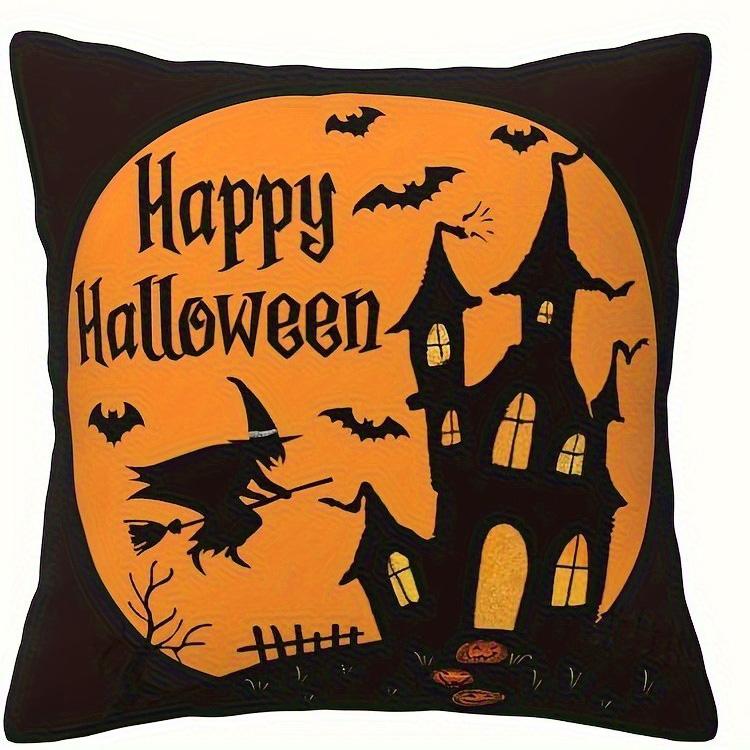 Boo Yell Kürbis Halloween KissenbezugGeeignet für Wohnzimmer Schlafzimmer Sofa dekorativer Kissenbezug Kissenbezug