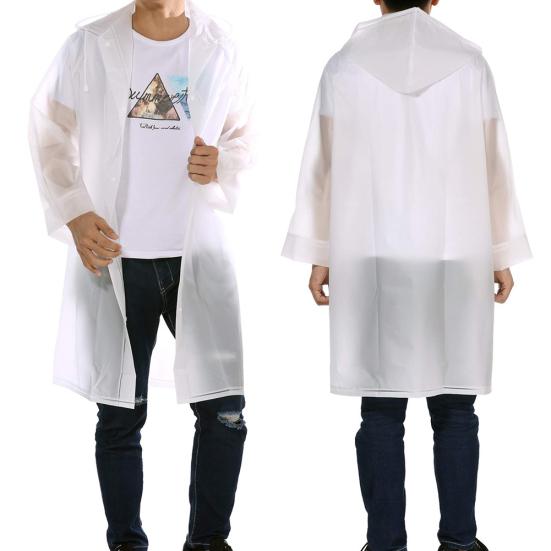Unisex Outdoor Waterproof Thicken Hooded Reusable Raincoat Rain Poncho Rainwear