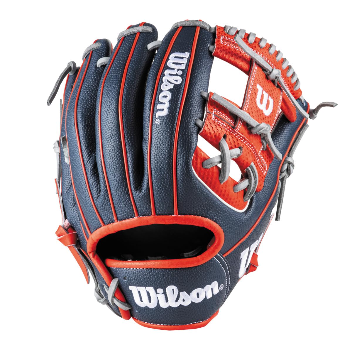 

Wilson Wannabe Hero Dual Baseball Glove for with Thumb Two US Original Design Red SS (General Use) Infielders, Pads/Recommended Pinkies, (WBW102421),