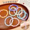 B90 Chinese Imitation Gradient Cute Plate Playing Bracelet Gradient Glass Bead Bracelet for Unisex Present DIY Jewelry Wholesale