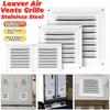 Stainless Steel Metal Vent Cover Built-in Insect Screen Square Grille Cover White Black Louver Air Vents Grille