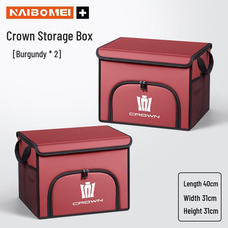 Foldable Car Trunk Organizer & Decorative Storage Box for Crown Land Cruiser Vellfire