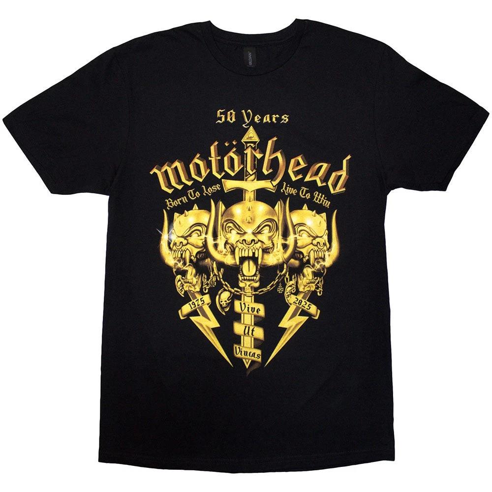 

Футболка Motorhead: 50 лет Мечи и Бородавочник (черный) ОФИЦИАЛЬНЫЙ НОВЫЙ M